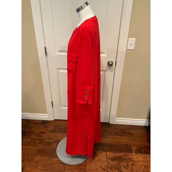 Tuckernuck Red Barnett Long Sleeve Midi Dress, Size XXL NEW $298 - Picture 5 of 6